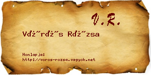 Vörös Rózsa névjegykártya