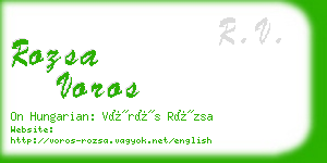 rozsa voros business card